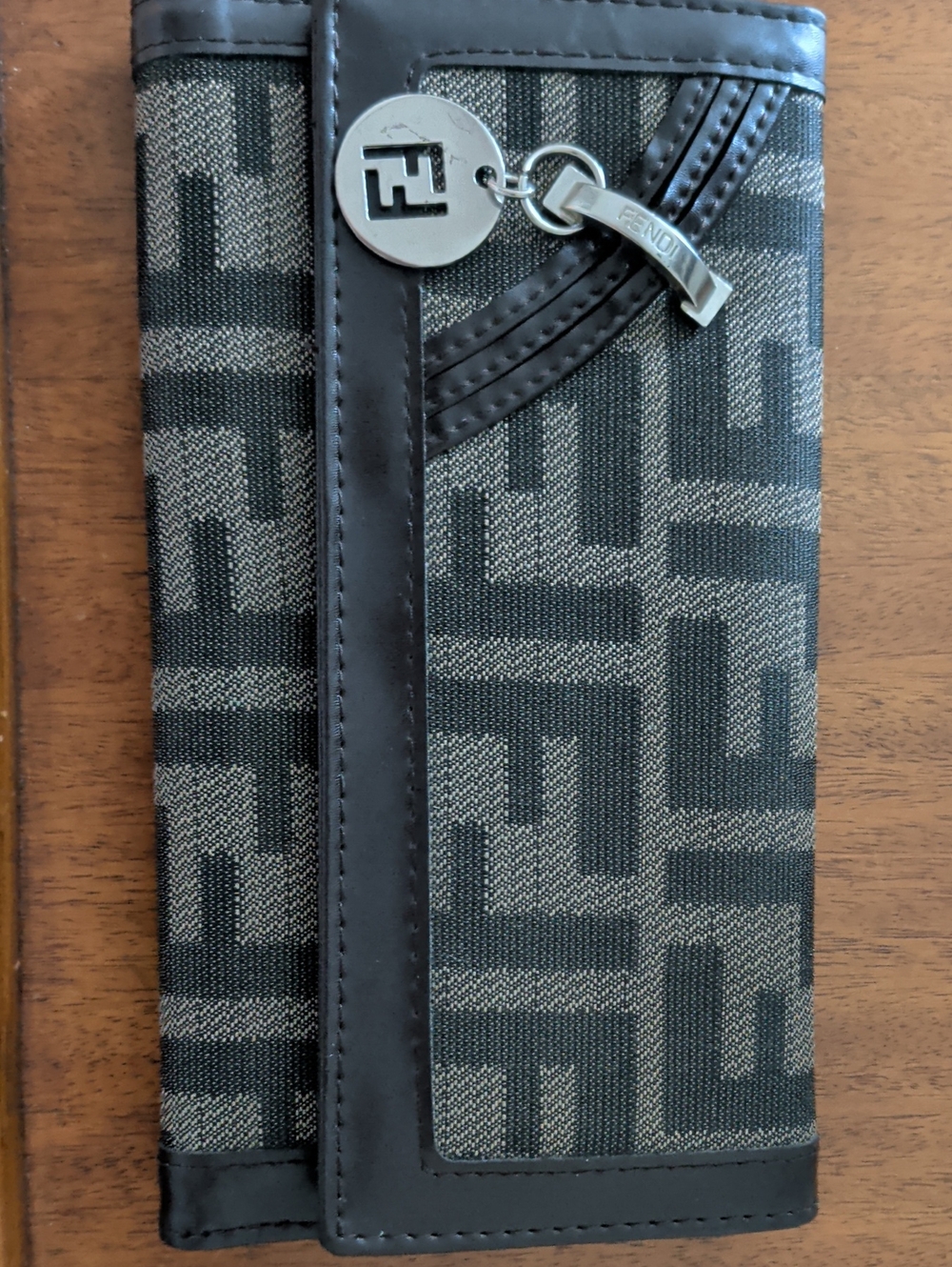 Vintage Fendi Zucca Long Wallet. NWOT.
